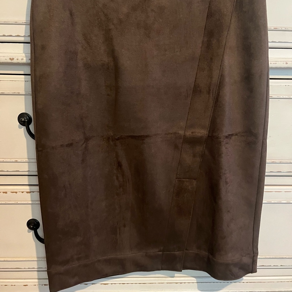 Ann Taylor Factory Brown Pencil Skirt Knee-Length Work